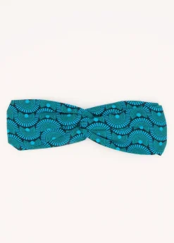 Flash Sale Coton Du Monde Bandeau africain Noeud 30 Bleu