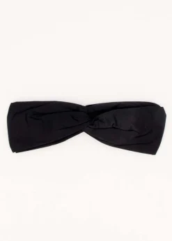 New Coton Du Monde Bandeau africain noeud headband uni Noir