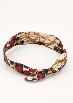 Flash Sale Coton Du Monde Bandeau africain Twist Beige/Rouge