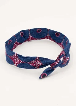 Best Coton Du Monde Bandeau africain Twist 01 Bleu