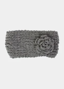 Store Coton Du Monde Bandeau Fleur Paillette Gris