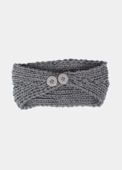 Store Coton Du Monde Bandeau Fleur Paillette Gris