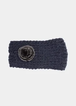 New Coton Du Monde Bandeau Pompon Gris