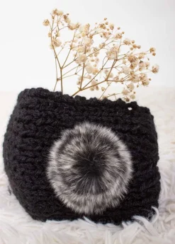 Cheap Coton Du Monde Bandeau Pompon Noir