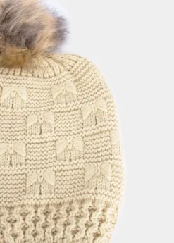 Sale Coton Du Monde Bonnet Noeud Beige