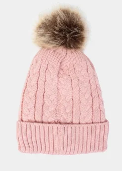 Online Coton Du Monde Bonnet Pompon Rose poudre