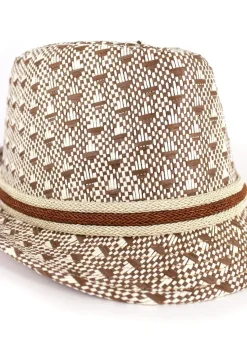 Best Sale Coton Du Monde Borsalino Marron motifs Motif marron