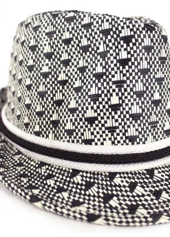 Clearance Coton Du Monde Borsalino Noir motifs Motif noir