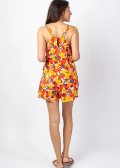 Best Coton Du Monde Combi Short femme fluide STACY imprimé fleuri Flowers Power
