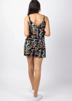 Cheap Coton Du Monde Combi-Short femme fluide PATTY motif tropical Belize