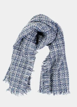 Flash Sale Coton Du Monde Echarpe Carré Bleu Noir Marine