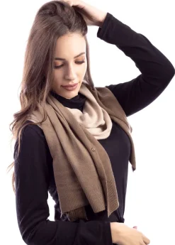 Cheap Coton Du Monde Echarpe Multiposition Marron