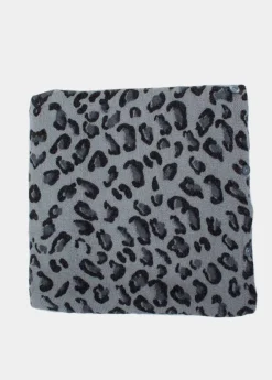 Clearance Coton Du Monde Echarpe Multiposition Léopard Gris