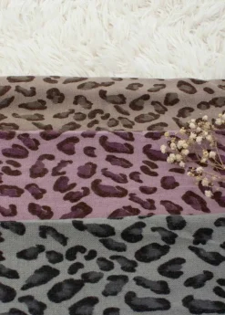 Outlet Coton Du Monde Echarpe Multiposition Léopard Taupe