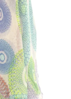 Outlet Coton Du Monde Foulard Cercles Cercles Gris