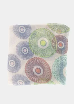 Outlet Coton Du Monde Foulard Cercles Cercles Gris