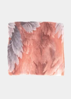 Store Coton Du Monde Foulard Plume Plumes Orange