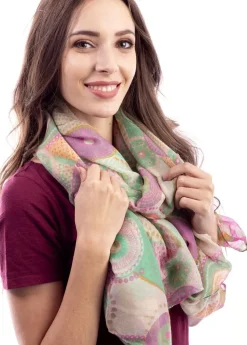 Flash Sale Coton Du Monde Foulard Rosace Hippie Pastel