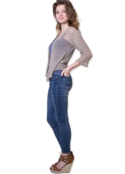 Online Coton Du Monde Gilet en maille YASMINA Beige