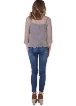 Online Coton Du Monde Gilet en maille YASMINA Beige