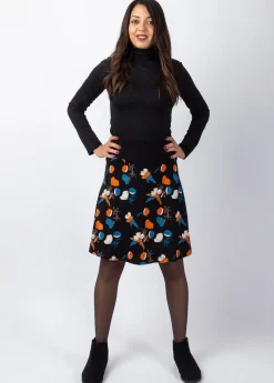 Best Coton Du Monde Jupe courte en coton DEEPALI motif fleurs d'automne Automn Flowers