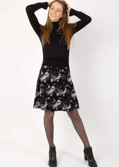 Cheap Coton Du Monde Jupe courte en coton DEEPALI imprimé fleuri Narcisse Hiver