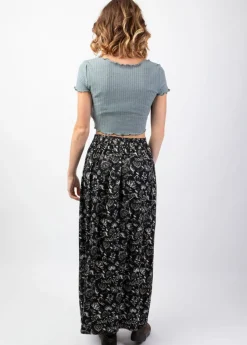 Flash Sale Coton Du Monde Jupe longue fendue hiver en viscose épais LIBERTY motif cachemire Orient