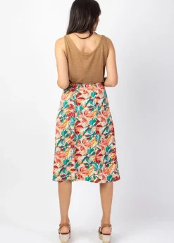 Best Sale Coton Du Monde Jupe mi-longue LEONY boutonnée imprimé fleuri Congo