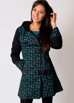 Store Coton Du Monde Manteau doublé polaire OLENIO fleuri Bleu