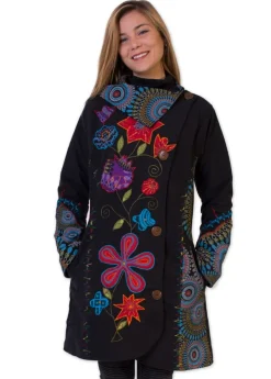 Cheap Coton Du Monde Manteau fleuri ORENOQUE