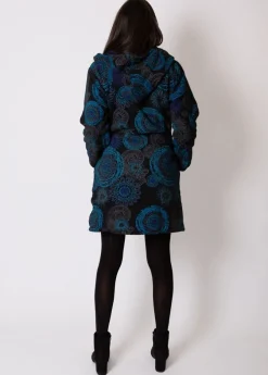 Store Coton Du Monde Manteau veste polaire LASTO ethnique Bleu