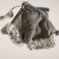 Cheap Coton Du Monde Mitaines Fourrure Gris