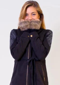 New Coton Du Monde Mitaines Laine Noir