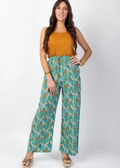 Online Coton Du Monde Pantalon femme ethnique MILLY bleu Savane Bleu