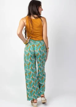 Online Coton Du Monde Pantalon femme ethnique MILLY bleu Savane Bleu