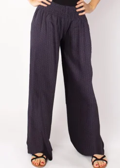 Sale Coton Du Monde Pantalon fluide en viscose SANDY imprimé ethnique gris 27 Gris