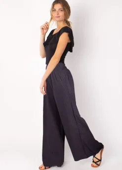 Sale Coton Du Monde Pantalon fluide en viscose SANDY imprimé ethnique gris 27 Gris