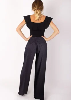 Sale Coton Du Monde Pantalon fluide en viscose SANDY imprimé ethnique gris 27 Gris