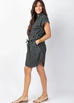 Store Coton Du Monde Robe chemise courte TALIA imprimé ethnique