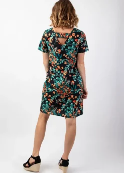 Store Coton Du Monde Robe coton femme manches courtes CLAUDIA imprimé floral coloré Jaipur