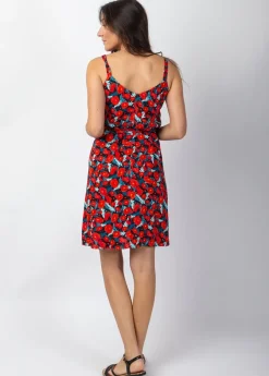 Discount Coton Du Monde Robe courte à bretelles LENA fleurie Poppies