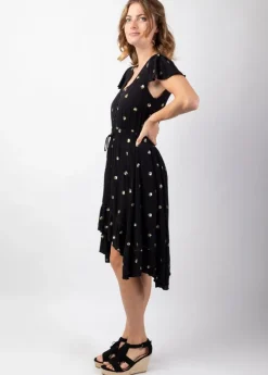 New Coton Du Monde Robe courte à sequins INDIA e Noir