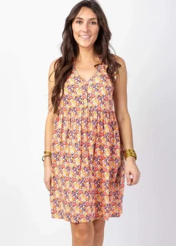 Clearance Coton Du Monde Robe courte babydoll ALEXA imprimé Camélia