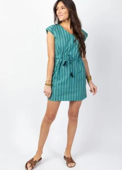 Fashion Coton Du Monde Robe courte EDONA manches courtes imprimé ethnique Alize Opal