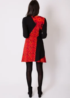 Flash Sale Coton Du Monde Robe courte en coton ABAYA imprimé graphique Rouge