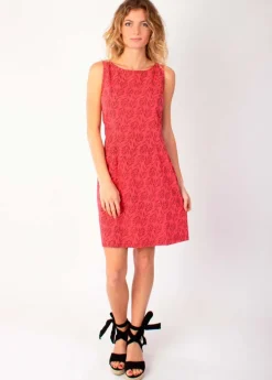 Hot Coton Du Monde Robe courte en coton ADRIANA imprimé ethnique rouge 7 Rouge