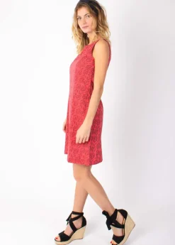 Hot Coton Du Monde Robe courte en coton ADRIANA imprimé ethnique rouge 7 Rouge