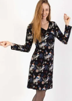 Online Coton Du Monde Robe courte en coton ARYA imprimé floral Narcisse Hiver