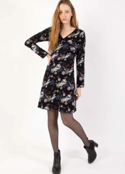 Online Coton Du Monde Robe courte en coton ARYA imprimé floral Narcisse Hiver