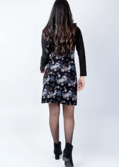 New Coton Du Monde Robe courte en coton manches longues SURYA imprimé floral Narcisse Hiver